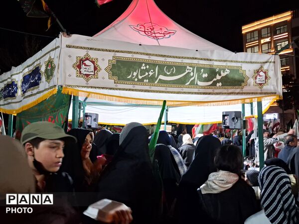 خدمات رسانی موکب های مردمی حسینه فضل نیشابور