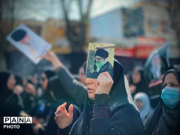 مردم گالیکش کفن پوش به میدان آمدند