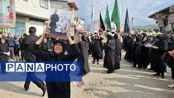 تشییع پیکر شهید مدافع امنیت در میاندورود 