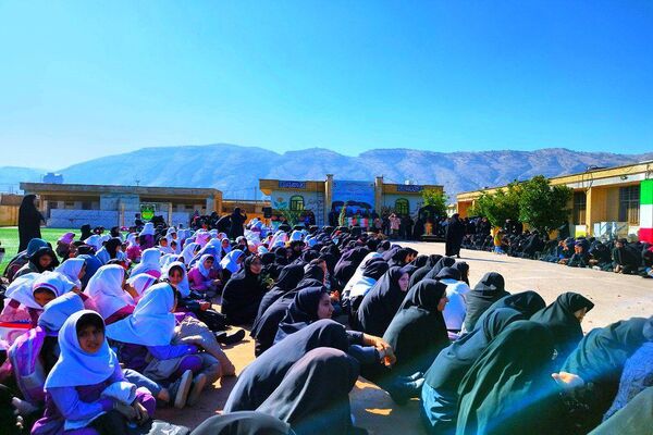  استقبال از شهدای گمنام در دبیرستان فرهیختگان شهرستان باشت