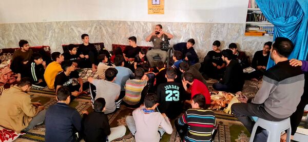 برگزاری مراسم اعتکاف پدر پسری در مسجد جامع آشخانه