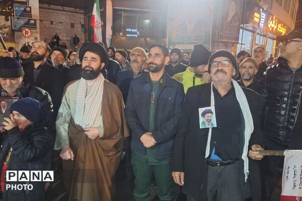 پنجاهمین اجتماع مردم فیروزکوه در هوای بارانی