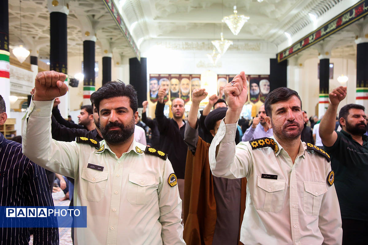 مراسم گرامیداشت شهدای اقتدار و امنیت «فراجا» در حرم حضرت معصومه(س)