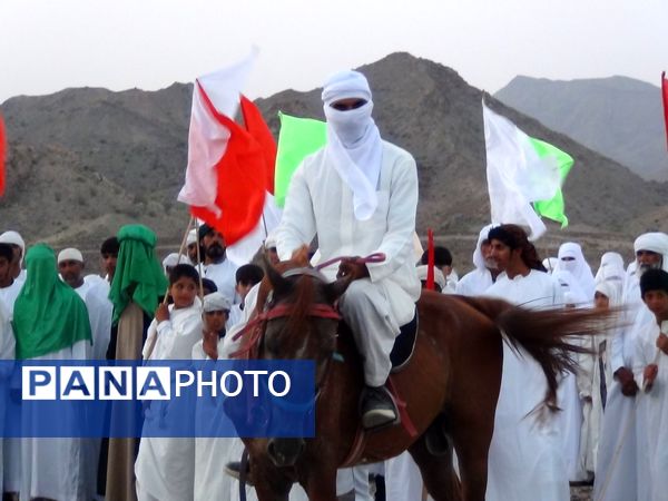بازسازی واقعه عظیم «غدیر خم» در شهرستان بشاگرد 