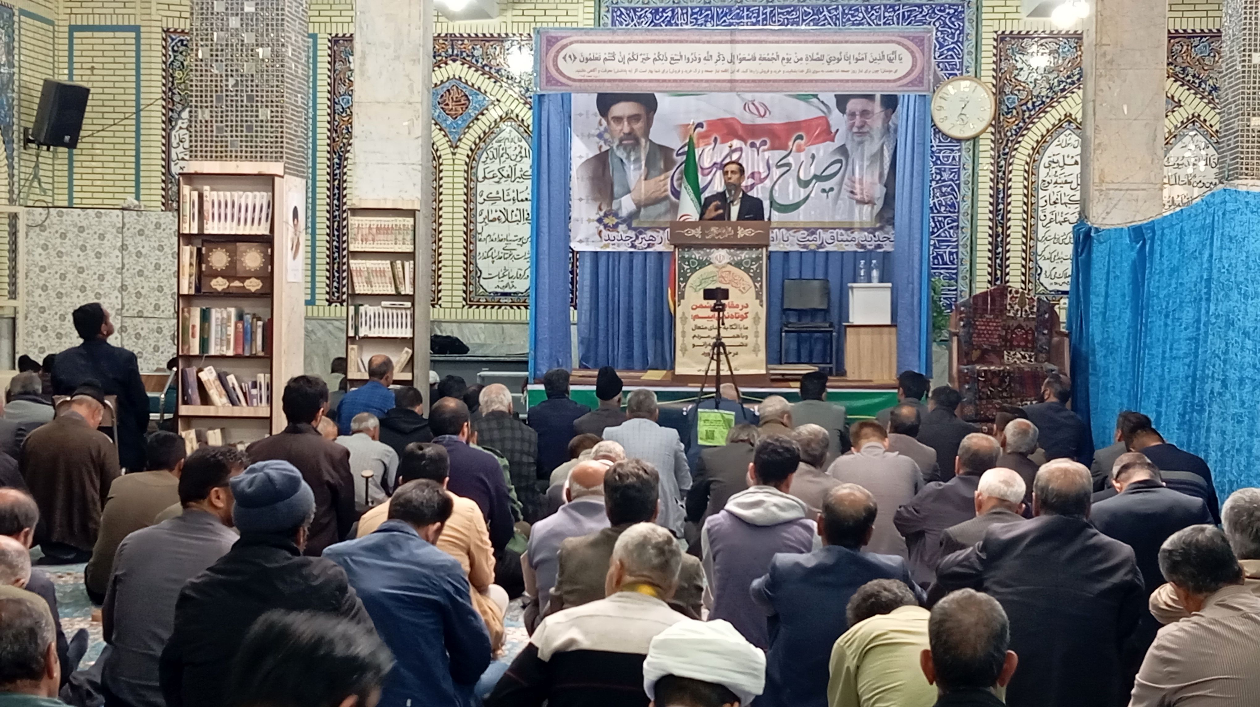 نماز جمعه شهر بن با سخنرانی رئیس آموزش و پرورش 