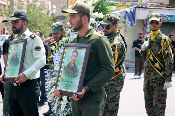 تشییع پیکر شهید محمد نعمتی سعیدآبادی در شهرستان بهارستان