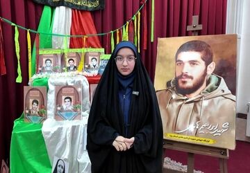 بدرقه شهید گمنام در دبیرستان دخترانه برازنده مقدم