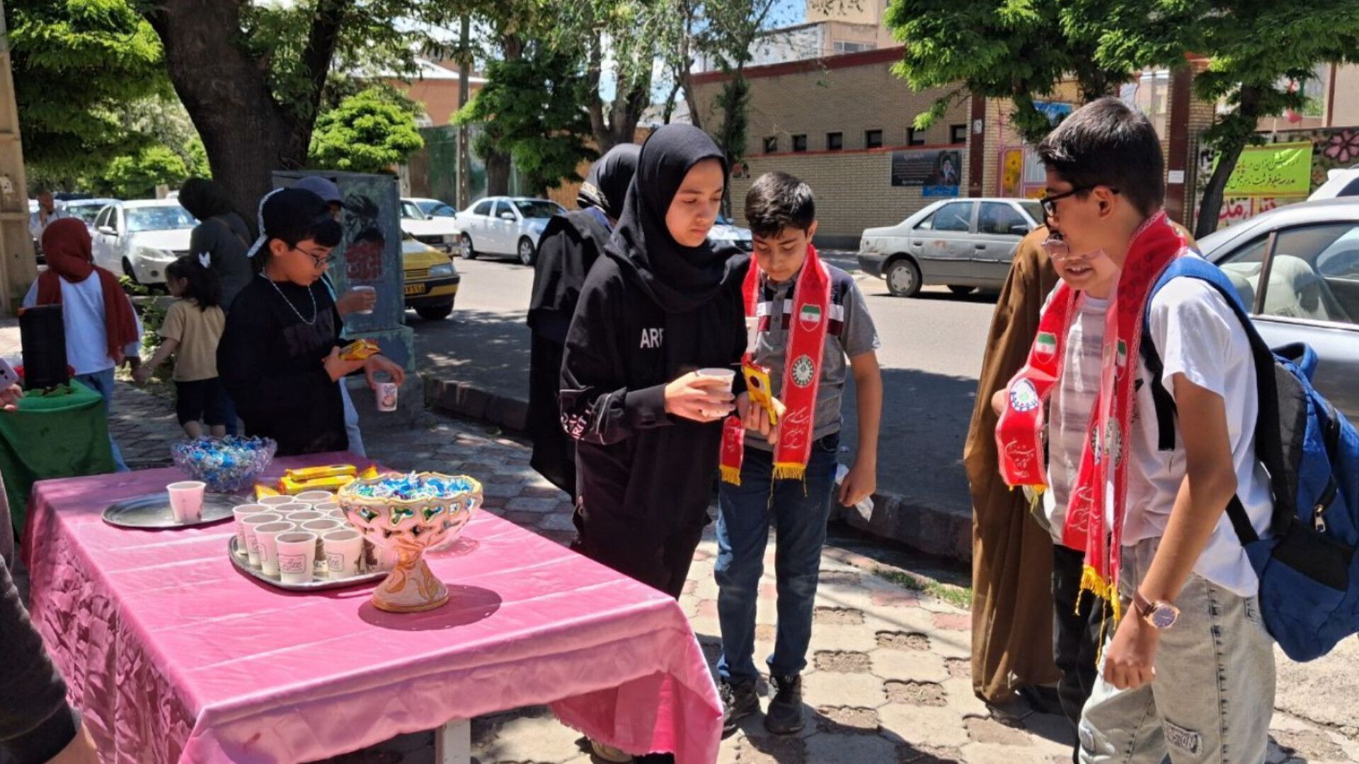 برپایی موکب غدیر کانون دانش‌آموزی شهید مدرس شهرستان سراب 
