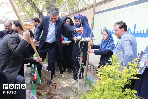 کاشت نهال همزمان با چهلمین روز شهادت فرشتگان میناب 