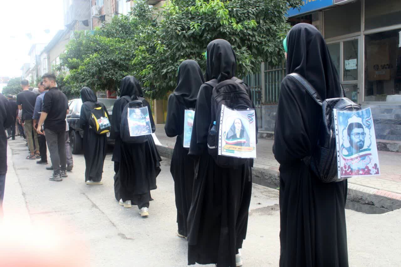 پیاده‌روی جاماندگان اربعین در گلوگاه 