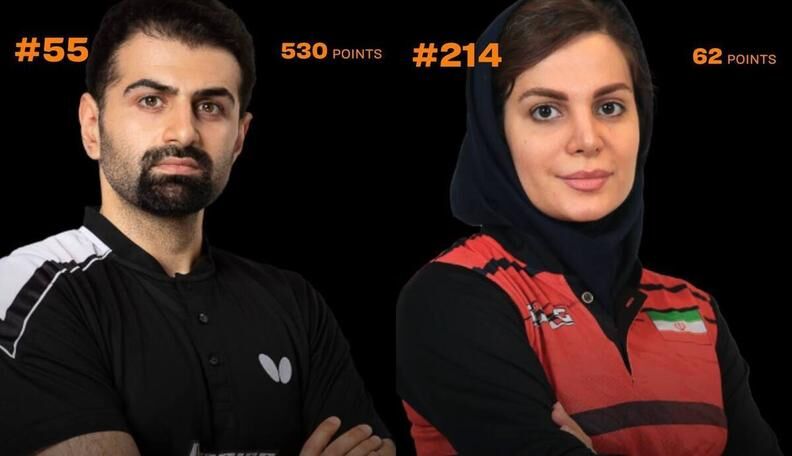 صعود پینگ‌پنگ‌بازان ایرانی در رنکینگ جهانی
