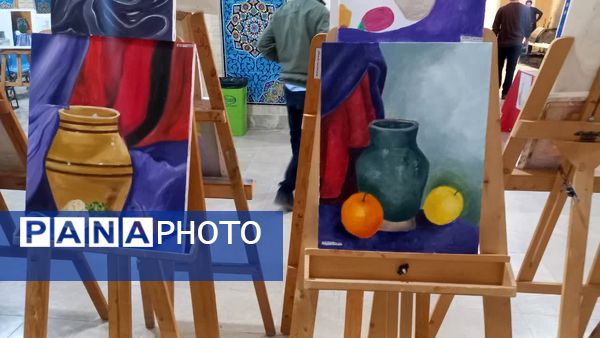  نمایشگاه آثار هنری دانش‌آموزان ناحیه یک یزد در جشنواره «فردا»