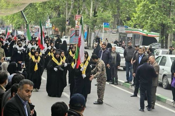 رژه باشکوه دختران معصومی شهرستان گرگان