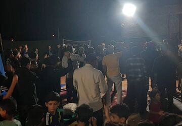 عزاداری در سوگ کریم اهل‌بیت (ع) در روستای بناب