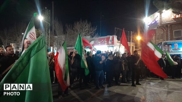 دسته های عزاداری شبانه در تجمع شهرستان نیشابور 