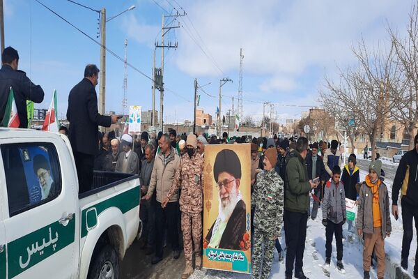 راهپیمایی ۲۲ بهمن در شهر تیتکانلو 