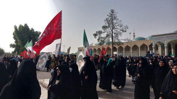 خاکسپاری شهید «اسماعیل شاکری» در مسجد جمکران
