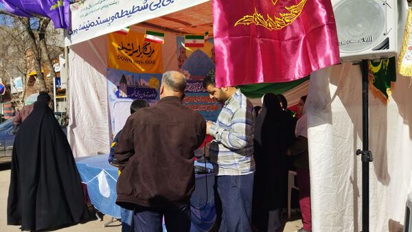 لحظاتی از آماده سازی موکب ها برای مهمانی کیلومتری نیشابور 