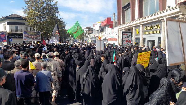 مراسم راهپیمایی ۱۳ آبان‌ ماه سال ۱۴۰۳ در شهرستان قائمشهر