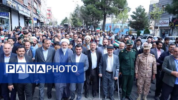 حضور پر شور مردم آبیک و البرز در روز قدس 