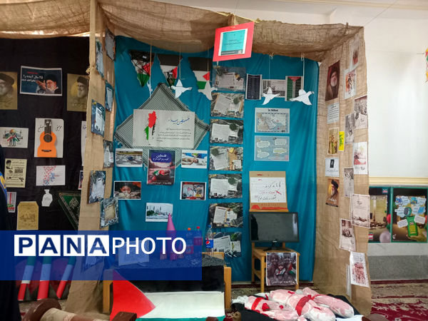 حال و هوای نمایشگاه مدرسه انقلاب در شهر جعفریه قم