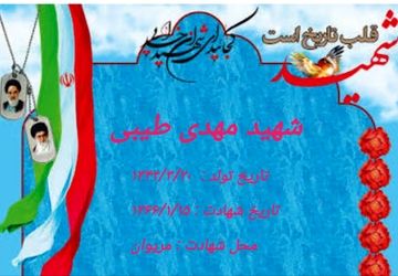 شهید طیبی دلاوری ازخطه فارس