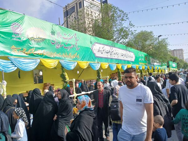 موکب بزرگ شرکت نان قدس رضوی در روز شریف ولادت امام رضا (ع)