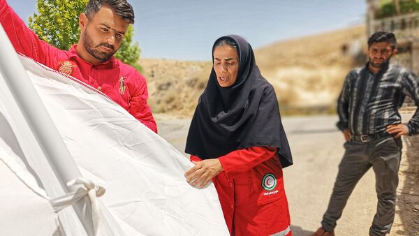 آموزش چادرزنی و برپایی کمپ امدادی به فراگیران هلال احمر در مارگون
