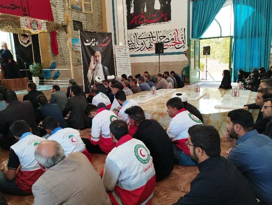 عزاداری سیدالشهدای خدمت «شهید آیت‌الله رئیسی» در کوهبنان
