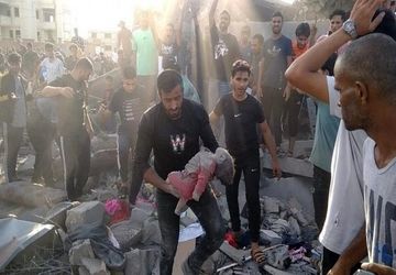 ۳۱ شهید و ۱۲۳ مجروح در بمباران مدرسه‌ای در غزه