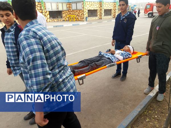 مانور زلزله و ایمنی در مدارس شهرستان ورامین 