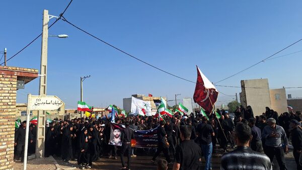 مراسم وداع و خاکسپاری پیکر پاسدار سرافراز اسلام در روستای همت آباد باخرز 