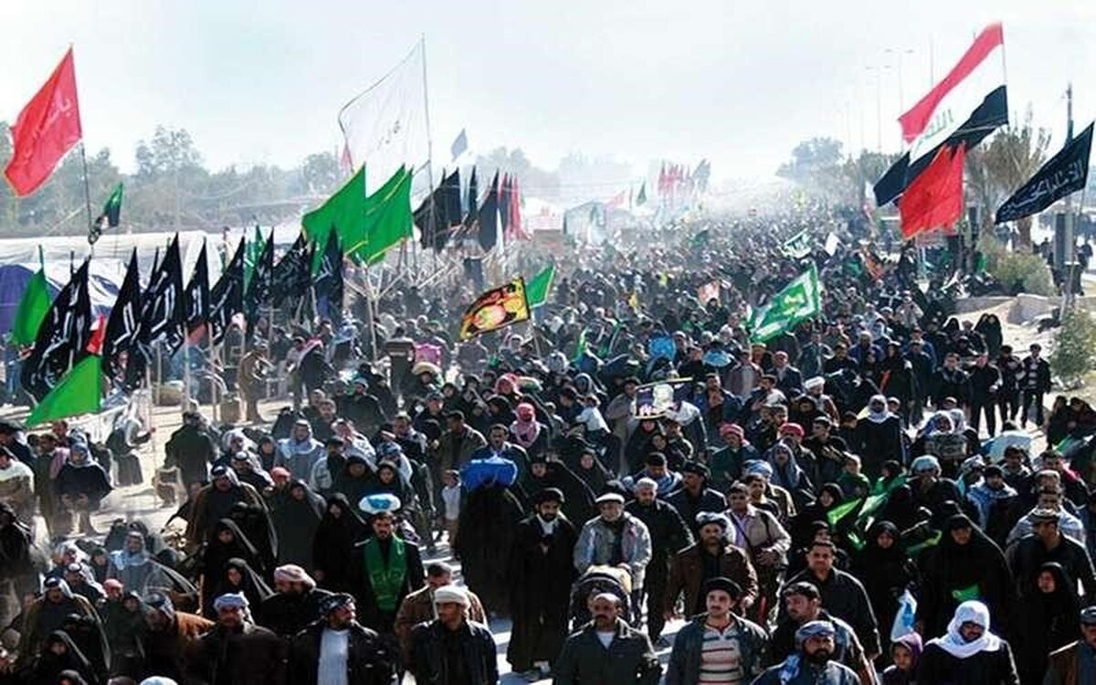 حضور جامعه فرهنگیان با همت سازمان بسیج فرهنگیان  وزارت آموزش و پرورش دراجتماع بزرگ اربعین حسینی