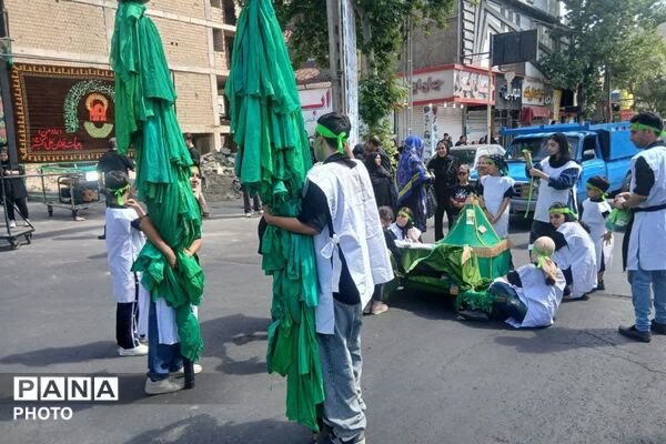 طنین صدای «یا حسین» در آسمان شهر