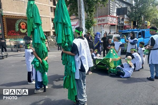 طنین صدای «یا حسین» در آسمان شهر
