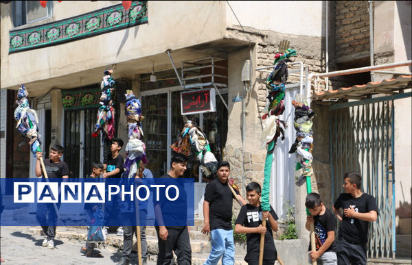 مراسم تاسوعای حسینی در روستای زیارت