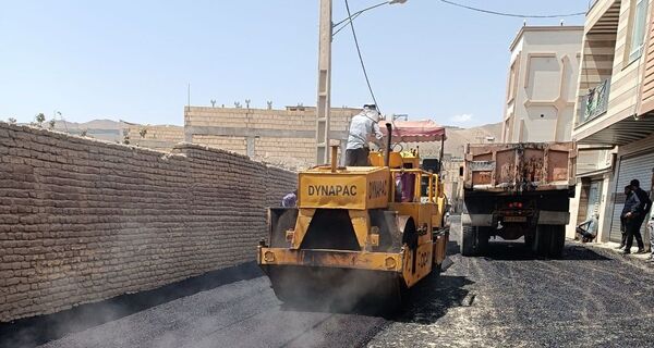 اجرای پروژه آسفالت ریزی در روستای مارکده