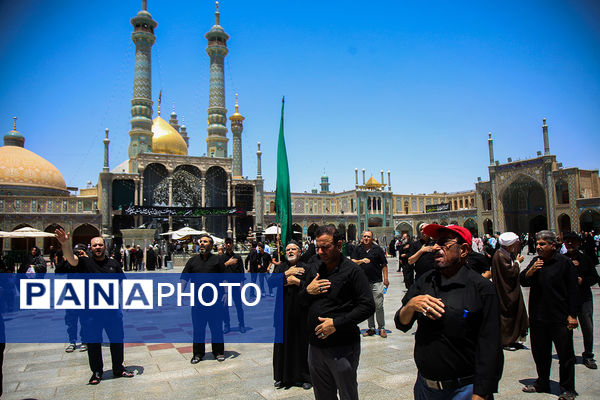 عرض تسلیت دسته‌های عزاداری سالروز شهادت امام باقر(ع) به کریمه اهل بیت