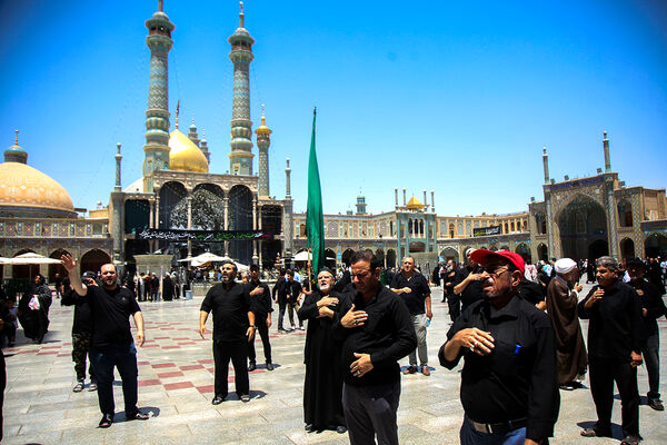 عرض تسلیت دسته‌های عزاداری سالروز شهادت امام باقر(ع) به کریمه اهل بیت