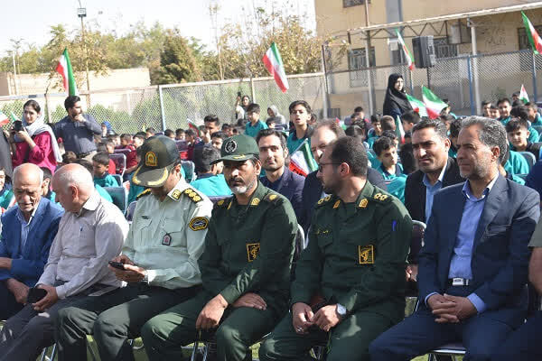 آیین زنگ «مهر و مقاومت» در مدارس شهرستان بهاباد