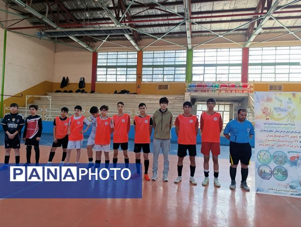 افتتاحیه مسابقات جام اقتدار فوتسال در سالن ۱۳ آبان شهرستان شیروان 