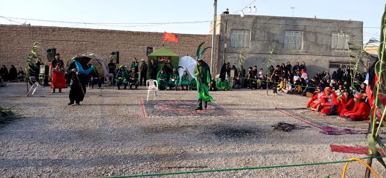 آیین تعزیه‌خوانی در عاشورای حسینی در روستای حسین آباد شیروان