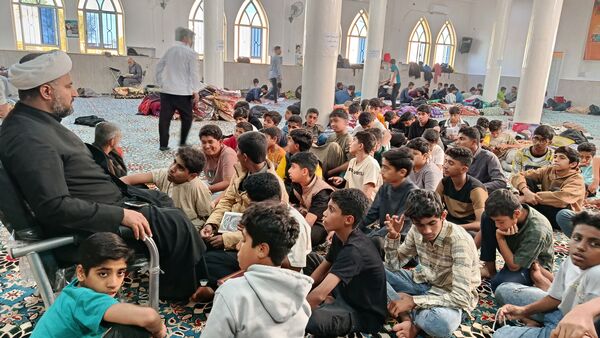 مراسم اعتکاف دانش‌آموزی در مسجد نور سندرک