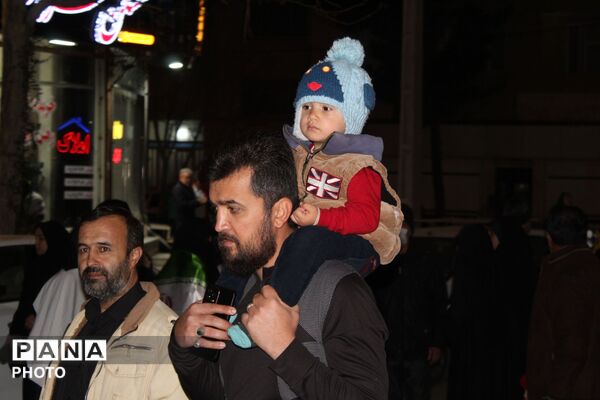حرکت دسته عزاداری در شهرستان نیشابور