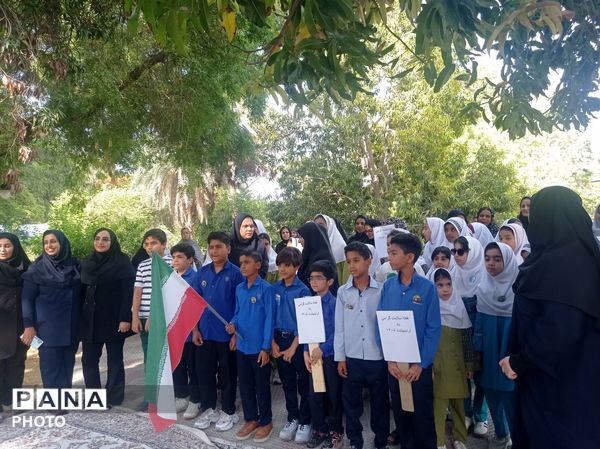 تبلور فرهنگ سلامت در فعالیت صبحگاهی دانش‌آموزان و مربیان مینابی