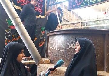 شور حسینی در اصفهان،  پخت سمنوی نذری در الیادران اصفهان