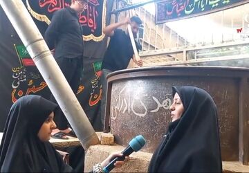 شور حسینی در اصفهان،  پخت سمنوی نذری در الیادران اصفهان