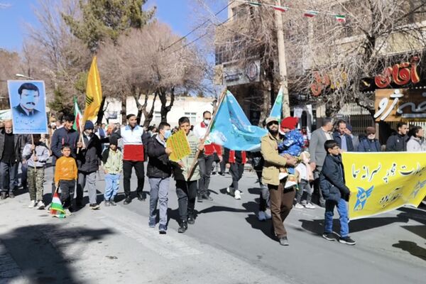 راهپیمایی ۲۲ بهمن در چهل و ششمین سالگرد پیروزی شکوهمند انقلاب اسلامی در شهرستان آباده