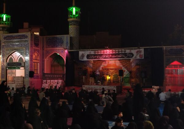 مراسم عزاداری سیدالشهدا در کنار مزار شهدای گمنام نیشابور