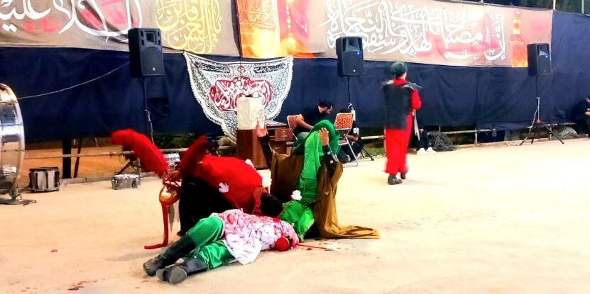 تجلی عزاداری شب تاسوعا  در شهر مهستان 